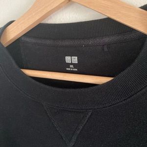 Uniqlo Crewneck Sweatshirt, Unisex, Black, XXL
